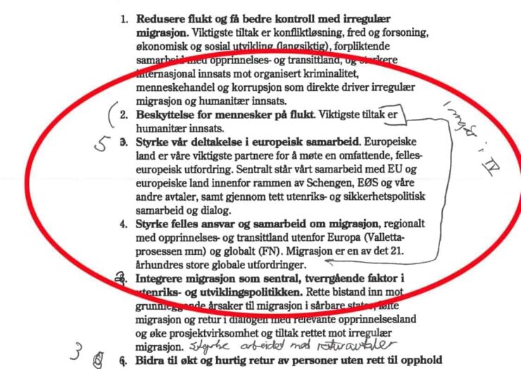 Her er UD-notatet der Brende toner ned «beskyttelse for mennesker på flukt»
