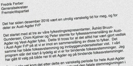 Her er hele det dramatiske utmeldelses-brevet til Frp-ledelsen fra Godskesen