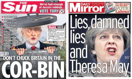 «Tenårings-marxisme» eller Theresa og «de rike kompisene»? Britiske aviser har bestemt seg