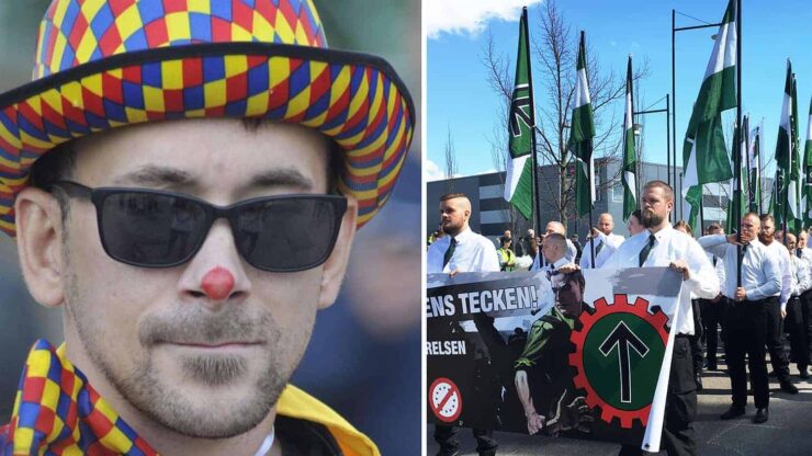 Politiet frykter bråk under helgas nazimarsj - Elias (32) skal protestere som klovn