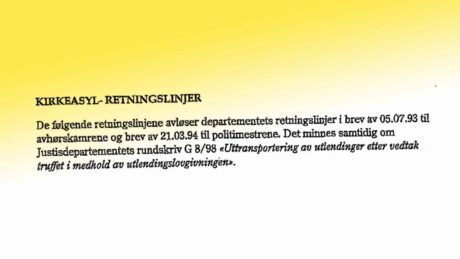 Dette er politiets instruks om kirkeasyl
