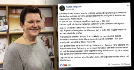 LO-representant i Arendalsuka snur: Ber om nytt møte for å nekte antisemittiske Alliansen