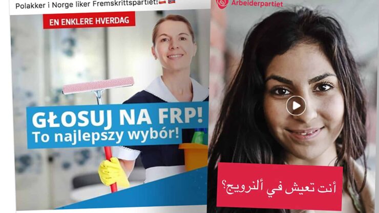 Se oversikten: Slik frir partiene til velgerne på andre språk