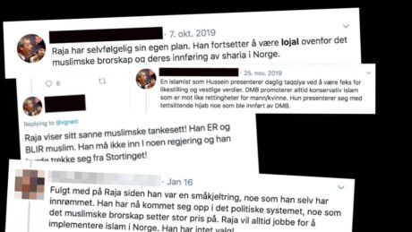 Vakt i regjeringskvartalet tvitret muslimfiendtlige konspirasjonsteorier om norske politikere