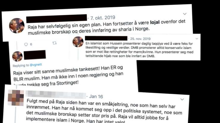 Vakt i regjeringskvartalet tvitret muslimfiendtlige konspirasjonsteorier om norske politikere