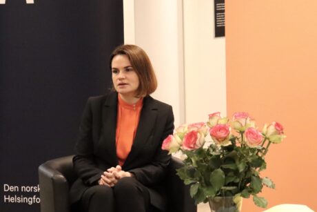 Svetlana Tikhanovskaja i Oslo: – Vi kan ikke be folk demonstrere, prisen er for høy