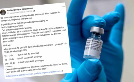 Nei, tallene viser ikke at tusenvis av nordmenn er alvorlig vaksineskadde