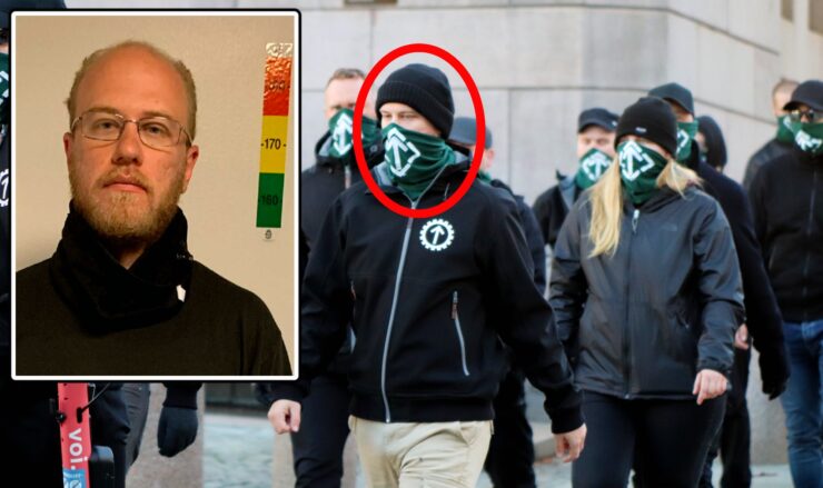 Tirsdag: Dømt for å ha banket opp jente (16). Lørdag: Pågrepet i nazimarsj i Oslo
