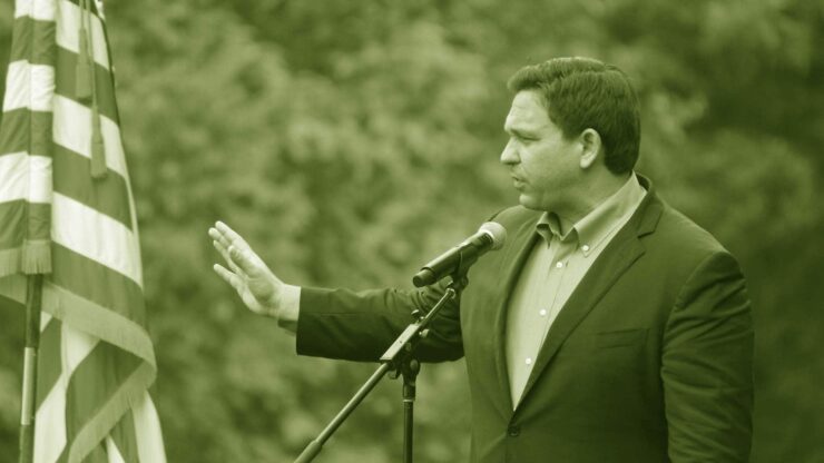 DeSantis buet ut under minnestund for ofre etter rasistisk drapsraid