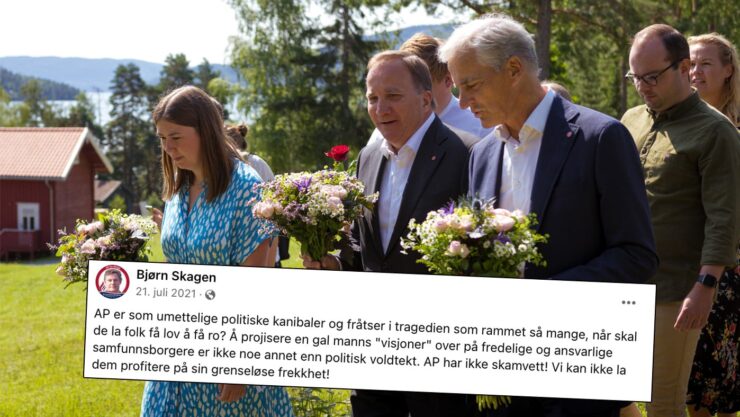 «Umettelige politiske kannibaler»: Fylkesleder i Norgesdemokratene skrev at Ap «fråtser» i 22. juli