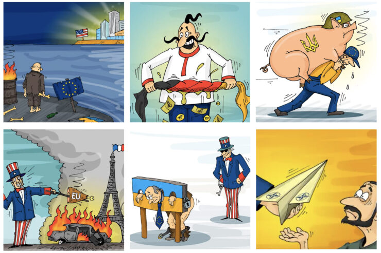 Sett disse vitsetegningene på Facebook? De er en del av Putins propagandaapparat